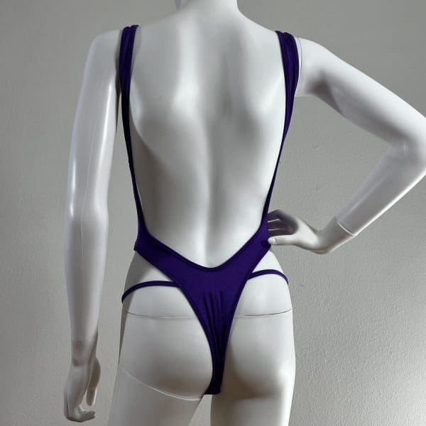 Royal Plum Bodysuit 2 Piece with Matching G-String - Image 5