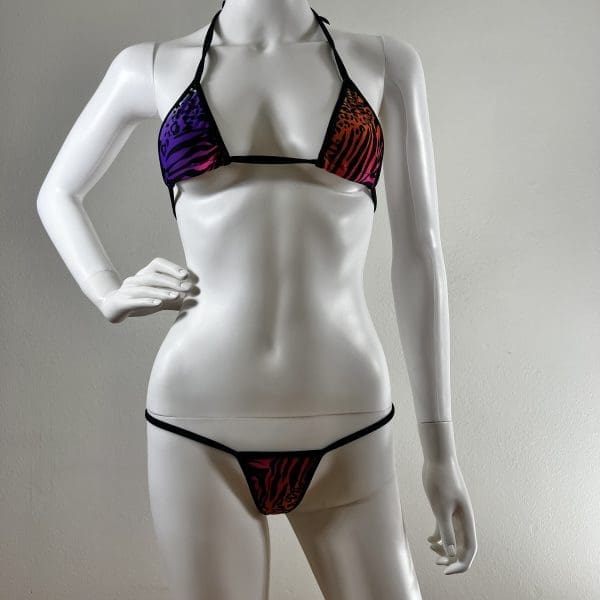 Neon Animal Print Short Set - 3 Piece Set - Image 2