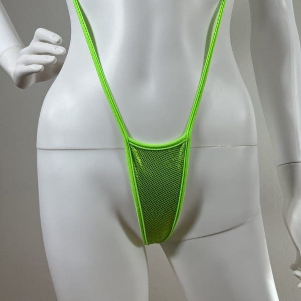 Star Lime Green Bikini with Slingshot & Matching G-String - Image 6