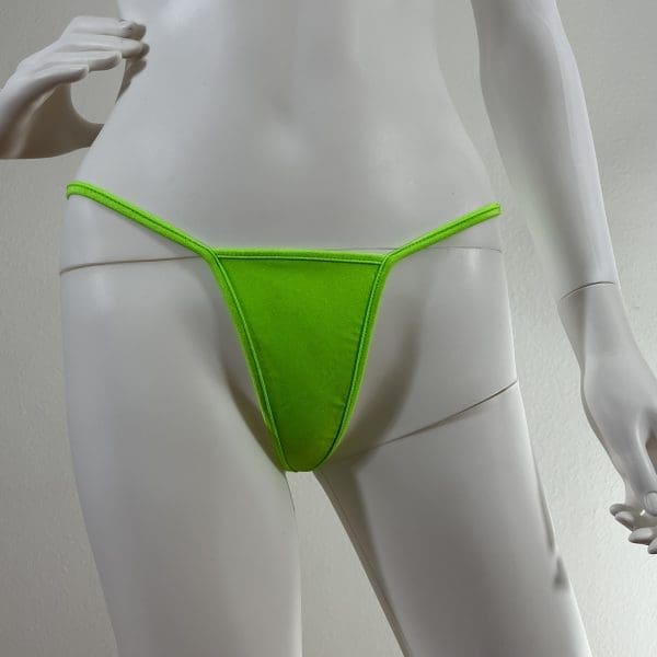 Neon Green Wrap Bikini with Matching G-String - Image 2