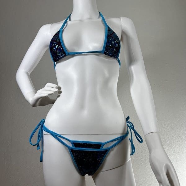 Twilight Fairy Holographic Triangle Bikini With Matching G-String