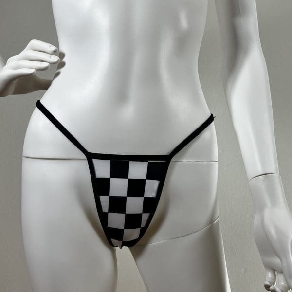 Checkered One-Piece Includes Matching G-String - Image 6