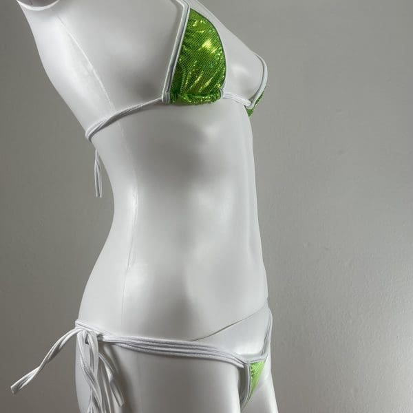 Luminous Lime Sizzle Bikini With Matching G-String - Image 2