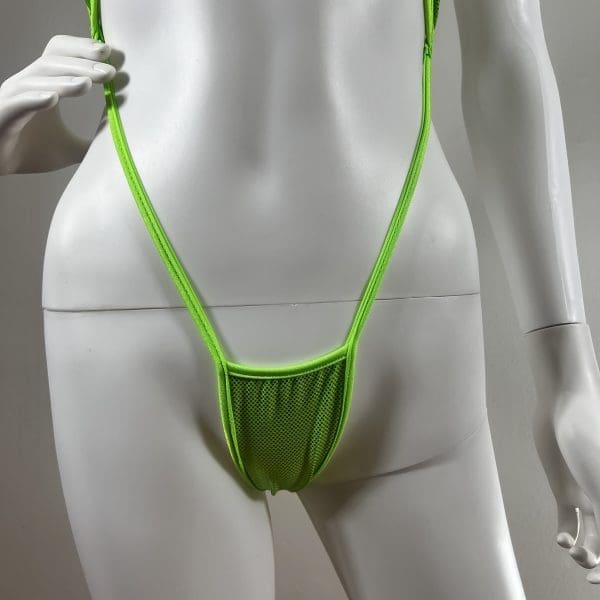 Lime Zest Sling Shot Bikini Set With Matching G-String - Image 5