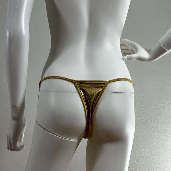 Gold Glow Chaps Bodysuit With Matching G-String - Image 6