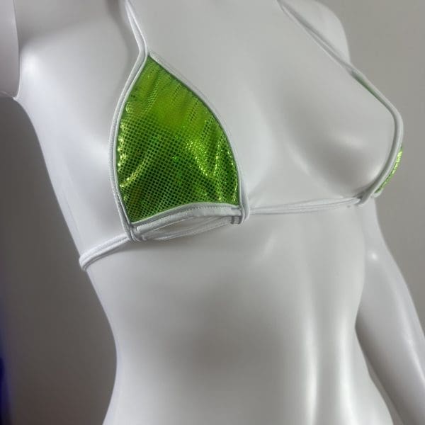 Luminous Lime Sizzle Side Tie Bikini With Matching G-String - Image 4