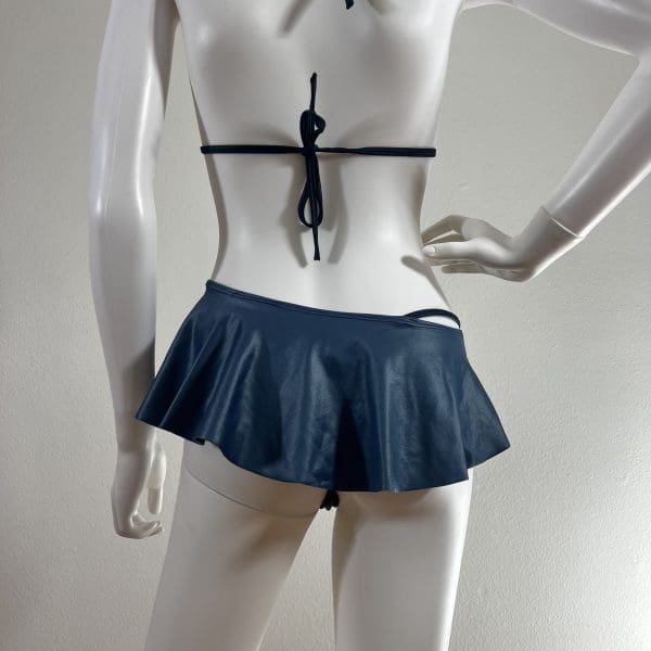 Indigo Blue Skirt Set with Matching G-String - Image 2