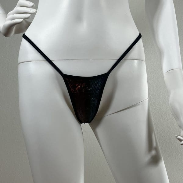 Holographic Multicolor Bikini with Cage Bottoms & Ring Detail - Image 6