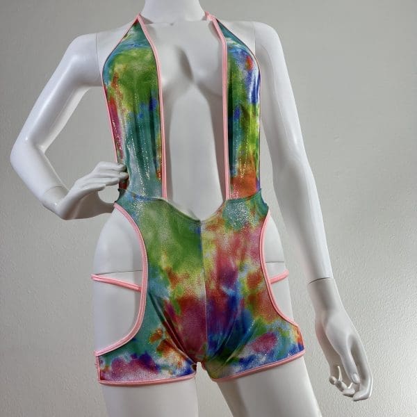 Tie Dye Romper With Matching G-String