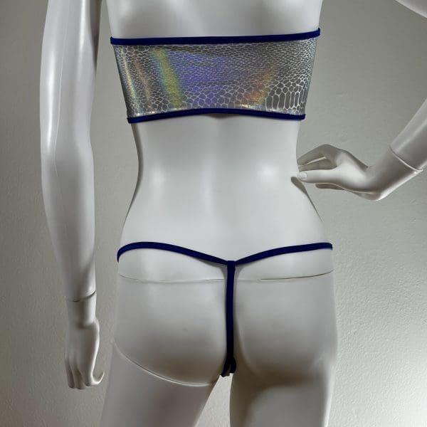 Disco Mermaid Holographic Bikini With Matching G-String - Image 6