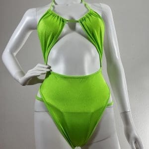 Tropical Lime High Waist Monokini