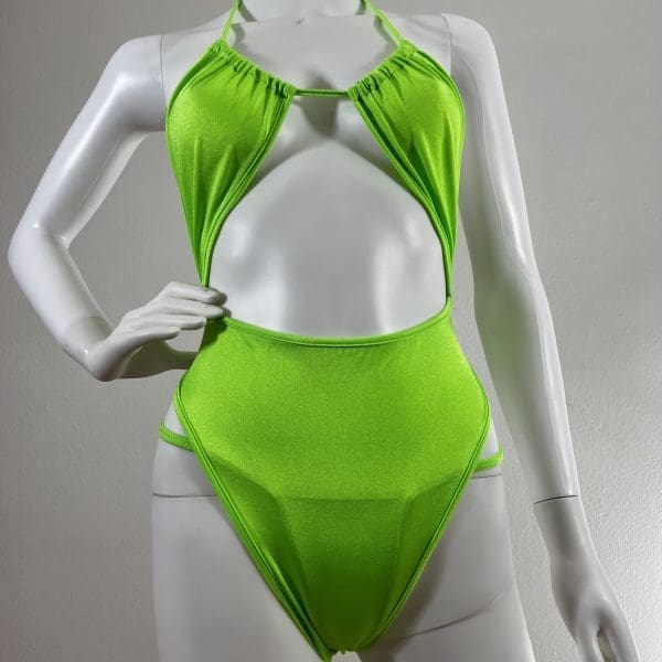 Tropical Lime High Waist Monokini