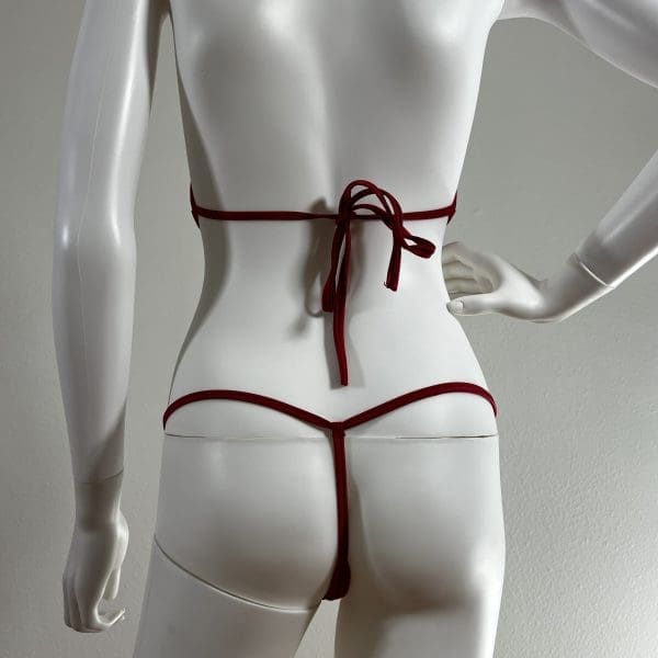 Cherry Red Bikini Set with Matching G-String - Image 7