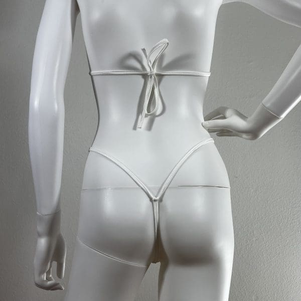 White Geometric One-Piece with Matching Top & G-String - Image 7