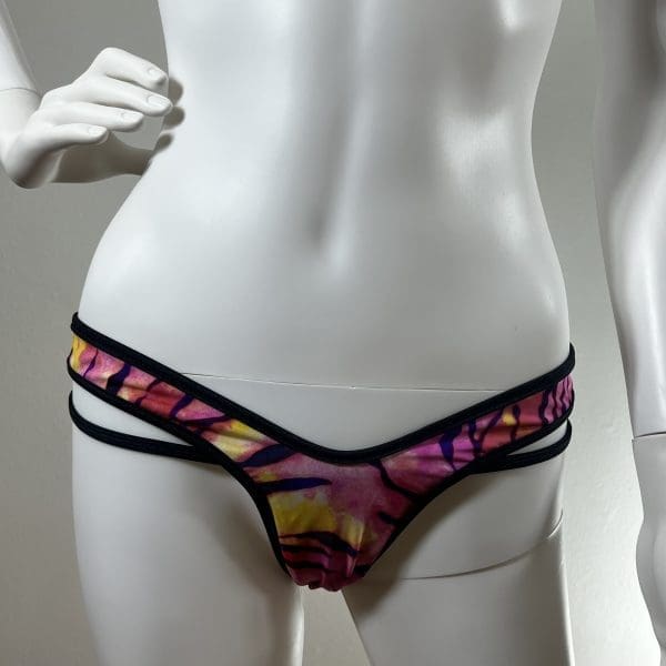 Wild Pink Zebra Shorts Set with Matching G-String - Image 7