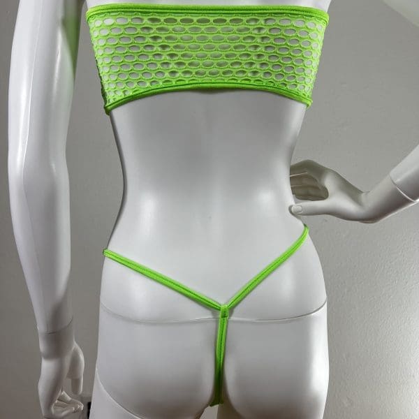 Metallic Neon Green Short Set - 3 Piece Set - Image 4