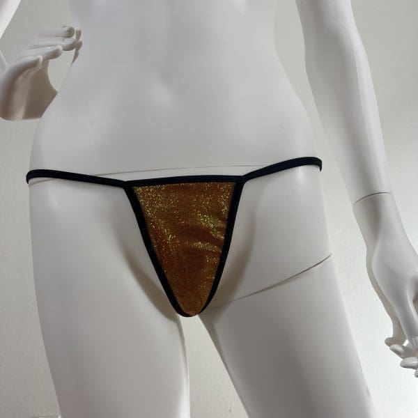 All That Jazz Holographic Chaps Short Set With Matching G-String - Image 6