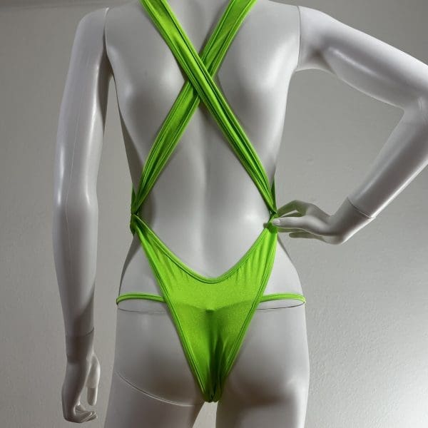 Neon Green Wrap Bikini with Matching G-String - Image 5