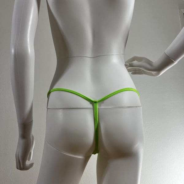 Lime Green Holographic Bikini & Matching G-String - Image 6