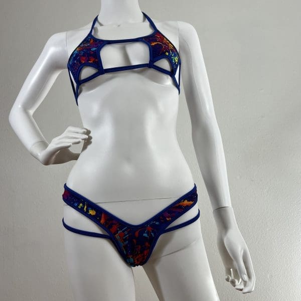 Graffiti Splash Abstract Bikini with Matching G-String