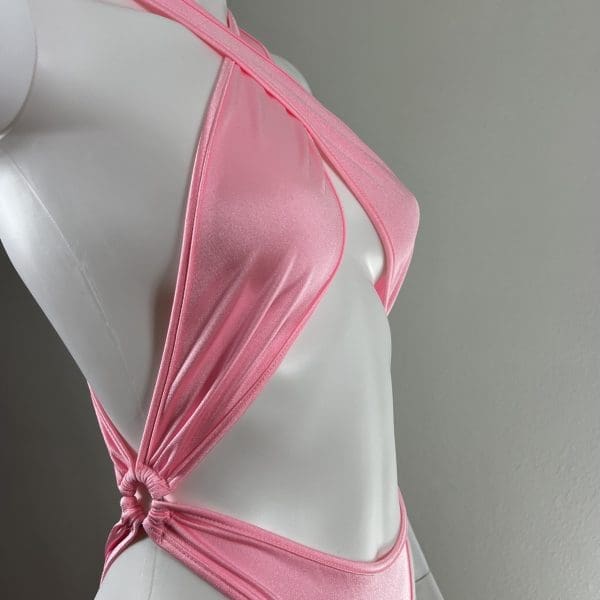 Blush Pink Wrap Bikini with Matching G-String - Image 2