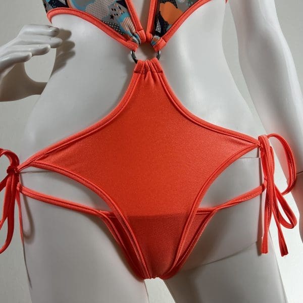 Kinetic Sky High Bodysuit with Ring Detail and Matching G-String - Image 3