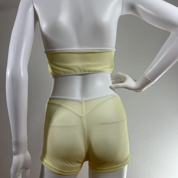 Sheer Lemon Cami & Short Set with Matching G-String - Image 5