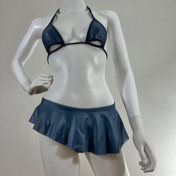 Indigo Blue Skirt Set with Matching G-String