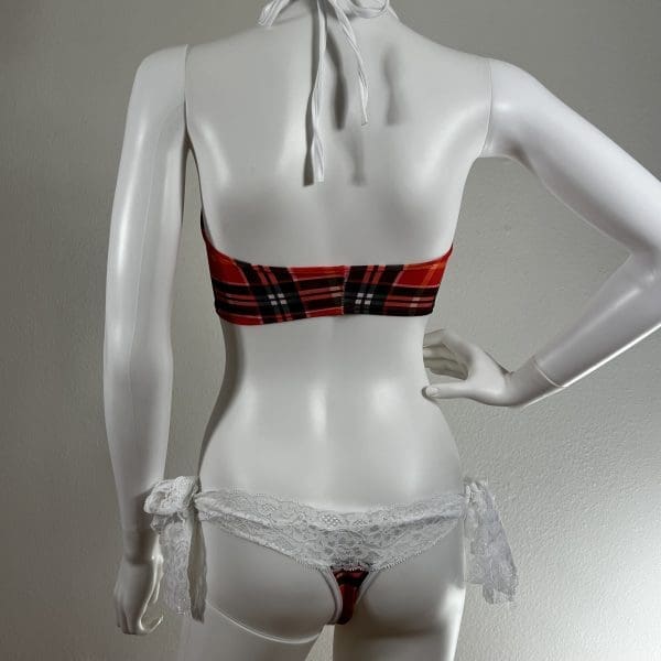 Royal Tartan Bikini Set with Matching G-String - Image 4