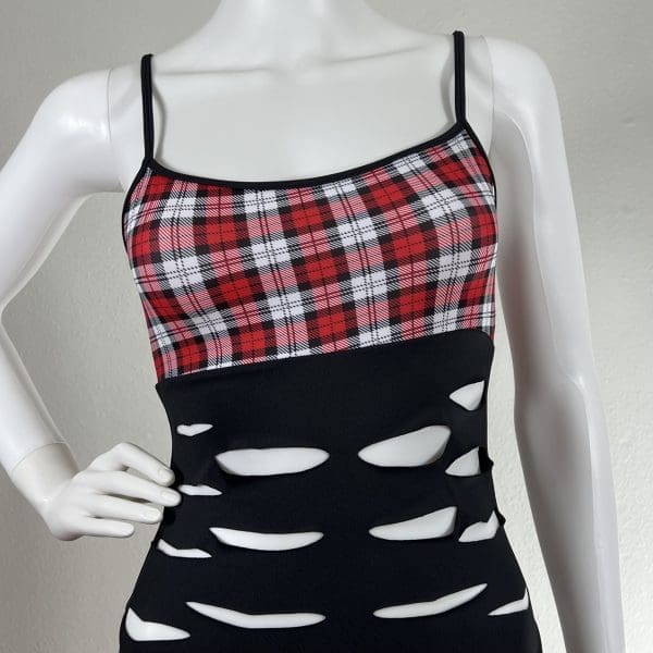 Plaid Party Cutout Dress - 3 Piece Set - Image 3