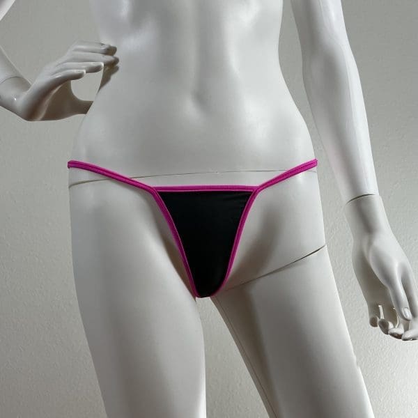 Gray & Pink Skimpy Bombshell One-Piece with Matching G-String - Image 5