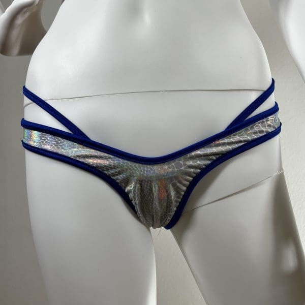 Disco Mermaid Holographic Bikini With Matching G-String - Image 5