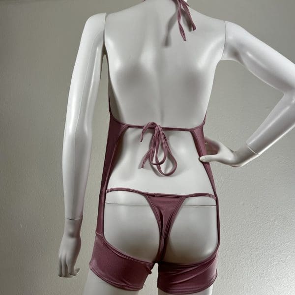 Lilac Blossom Chaps Bodysuit - 2 Piece Set - Image 3