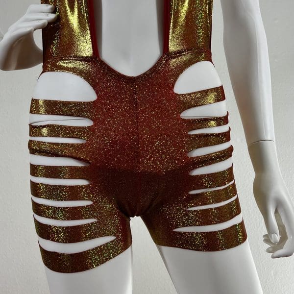 All That Jazz Holographic Romper With Matching G-String - Image 3