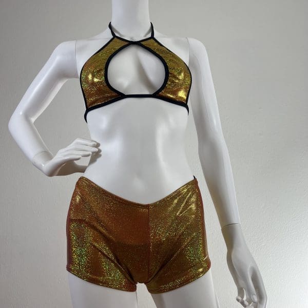 All That Jazz Holographic Open Short Set With Matching G-String - Image 2