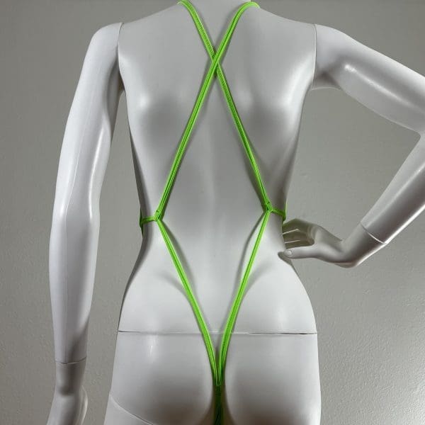 Lime Zest Sling Shot Bikini Set With Matching G-String - Image 6