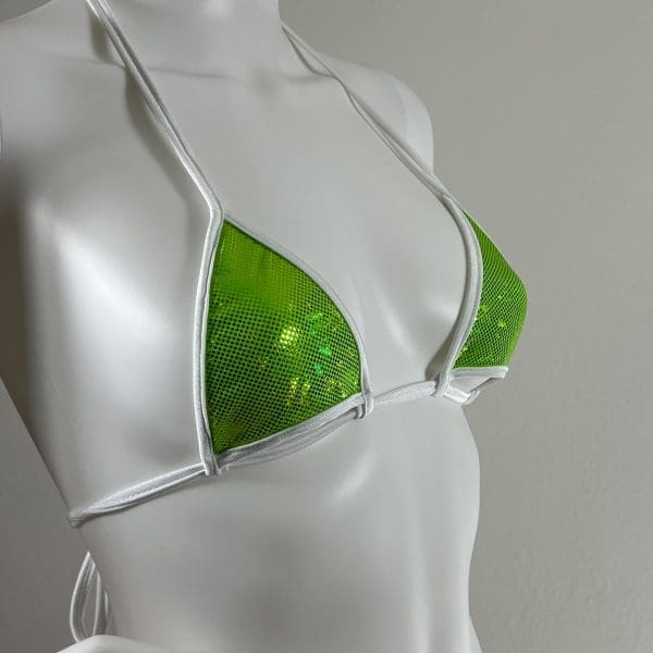 Ruffle Luminous Lime Sizzle Bikini Set - 3 Piece Set - Image 2