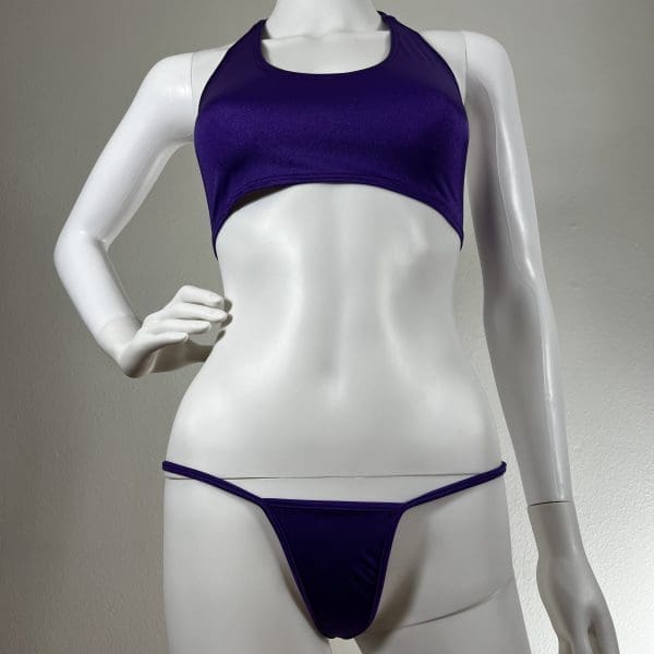 Mardi Gras Grape Crop Top Set - Image 4