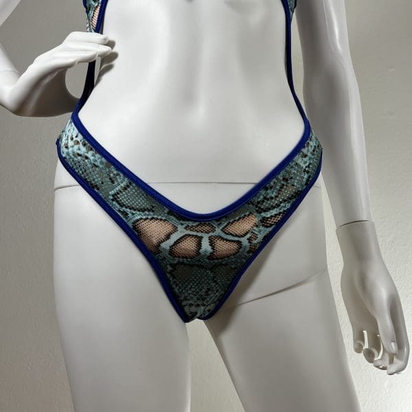 Anaconda Blue Monokini With Matching G-String - Image 3