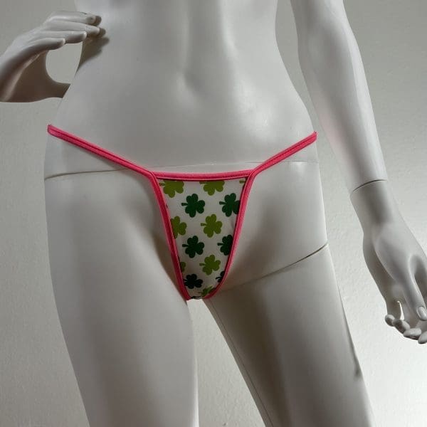 Lucky Charm One Piece with Garter with Matching G-String - Image 5