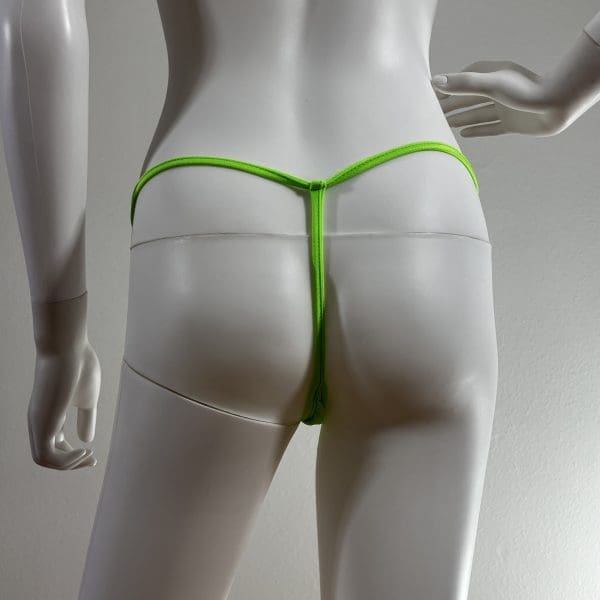 Neon Green Wrap Bikini with Matching G-String - Image 4